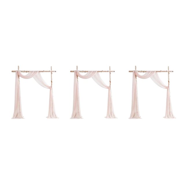 Guardoinrt Wedding Arch Drape Statement Beautifully Draped Arch Durable And Soft Easy Care shell pink 3Set