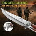 thumbnail image 3 of Plys Full Tang Camping Hunting Knife with Nylon Sheath, Fixed Blade Outdoor Knives, Stainless Steel Sharp Blade, 3 of 6