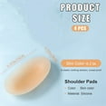 thumbnail image 2 of 2 Pairs/4 Pieces Silicone Shoulder Pads,Soft Anti-Slip Shoulder Pads for Clothing,Breathable Silicone Shoulder Pad,Shoulder Pad for Shirts,Skin Color, 2 of 7