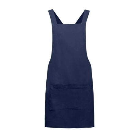 

xinqinghao home and kitchen women cotton linen cross back apron japanese housework kitchen wrap pinafore ny navy