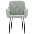 thumbnail image 2 of vidaXL Dining Chairs 2 pcs Light Grey Velvet, 2 of 5