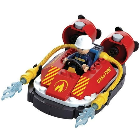 UPC: 0639939930609 | SlubanKids Fire Boat Hoovercraft w/ Water Hose Building Blocks 86 Pcs set Building Toy Fire Boat