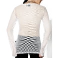 thumbnail image 3 of DcoolMoogl Women Fishnet Sheer T-Shirts Blouse Top Gothic Long Sleeve See Through Mesh Shirt Casual Clubwear Summer Tops, 3 of 5