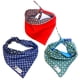thumbnail image 2 of Bandanas para perros BFF set de 3 piezas talla mediana Ajedrez Rojo, 2 of 5