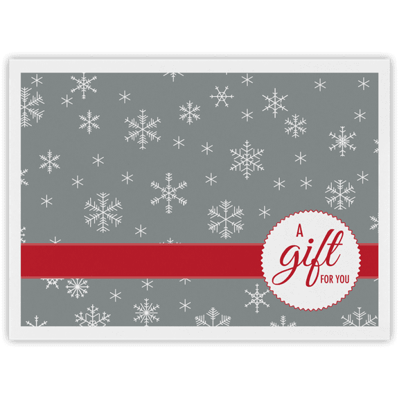 LUXPaper #17 Mini Envelopes, 80 lb. Silver Snowflakes, 2 11/16 x 3 11/16 , 250 Pack