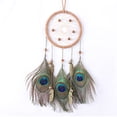 thumbnail image 1 of Dream Catcher Circular Net With Peacock Feathers Wall Hanging Car Hanging Decor Gift, 1 of 8