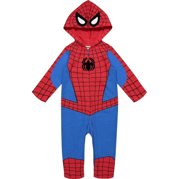 Marvel Avengers Spider-Man Toddler Boys Zip Up Cosplay Coverall