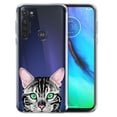 thumbnail image 1 of FINCIBO Soft TPU Clear Case Slim Protective Cover for Motorola Moto G Stylus 6.4" 2020, Animal Spotted Silver Bengal Kitten Cat, 1 of 3