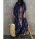 thumbnail image 1 of 2022 Vestido De playa bohemio con estampado De rayas para mujer, traje De baño, Túnica De verano para mujer, ropa De playa, bata De Plage Kaftan Q1218, 1 of 1