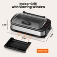 thumbnail image 3 of FREE VILLAGE Smokeless Indoor Grill,1500W Electric BBQ Grill with Smoke Extractor and Tempered Glass Lid,Removable Grill and Nonstick Grill Plates with Drip Tray,Temperature Control,Dishwasher Safe, 3 of 8