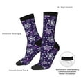 thumbnail image 4 of Disketp Christmas Purple Snowflakes Unisex Crew Socks Lightweight Breathable Ventilation Ankle Socks, Mid-calf socks for Daily, 4 of 6