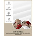 thumbnail image 2 of Christmas Poinsettia Chair Seat Covers for Dining Room Stretch Chair Seat Covers Set of 2,Winter Xmas Red Floral Botanical Wooden Chair Seat Protector Cushion Slipcovers for Kitchen Restaurant, 2 of 6