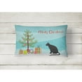 thumbnail image 2 of Carolines Treasures CK4781PW1216 Ojos Azules Cat Merry Christmas Canvas Fabric Decorative Pillow, 12H x16W, multicolor, 2 of 4