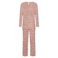thumbnail image 4 of Tnhcen Women's Long Sleeve Pajamas Set Casual Sleepwear Outfits Loose Top and Pants Homewear S-3XL, 4 of 5