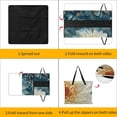 thumbnail image 3 of Dahlia Flower Picnic Blanket Waterproof Outdoor Beach Blanket Hand-held Pad Suitable for Travel, Camping, Beach, Family Gatherings, 3 of 7