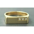 thumbnail image 2 of 0.50Ct Round Cut Simulated Diamond Men's Engagement Wedding Ring 14K Yellow Gold Plated 925 Sterling Silver, 2 of 2