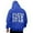 Blue, variant on Men's Loose Fit Hoodie Sweatshirt, Long Sleeve Pullover with Front and Back Graphic Print for Casual Fall & Winter Wear