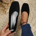 thumbnail image 4 of Womens Flats Knit Dress Shoes Pointed Toe Comfort Women Shoes Slip On Shoes for Woman Classic Softable Shoes Low Wedge Black 5.5, 4 of 4