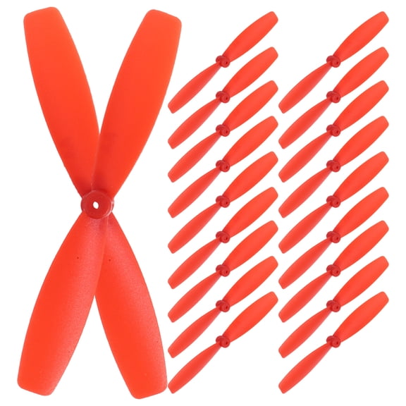 AURARMLET 10Pairs Small Red Plastic 2 Vane Propeller Parts for Drone Replacement