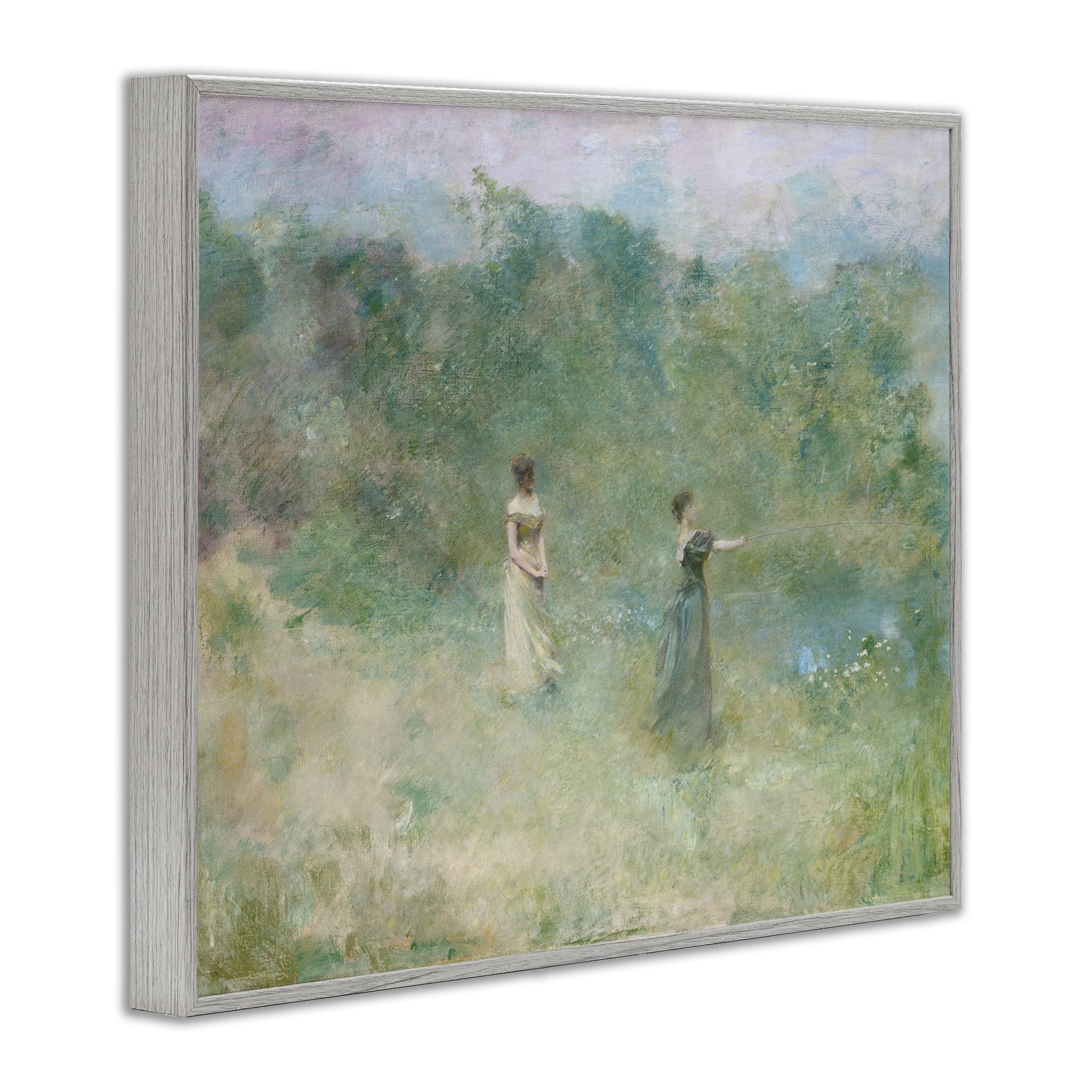 Stupell Industries Vintage Summer Fishing Ladies Gray Framed Giclee Art, design by Wild Apple Portfolio