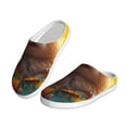 thumbnail image 2 of Fotbe Hawaiian Style Guinea Pig Pattern Women's Fuzzy Curly Fur Memory Foam Loafer Slippers Indoor Outdoor Slippers Winter Home Shoes-44/45, 2 of 7