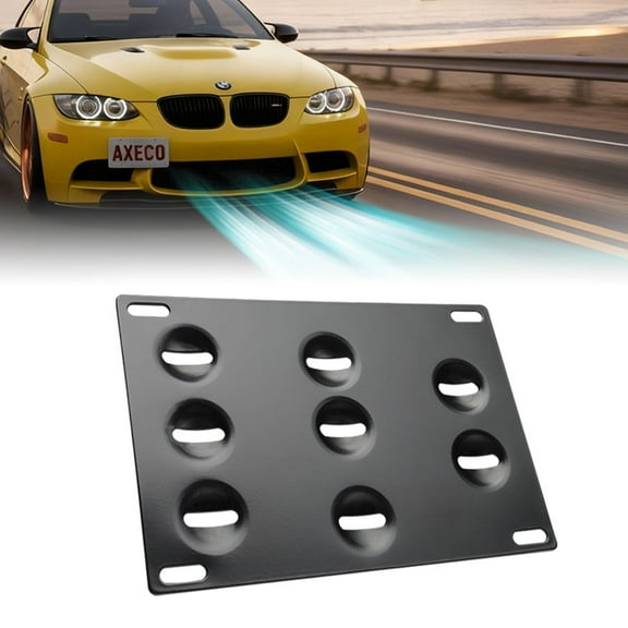 AXECO for BMW E90 E91 E92 E93 M3 E82 E88 E60 Tow Hook License Plate Relocator  No Drilling  Front Bumper Grill Tag Holder Offset