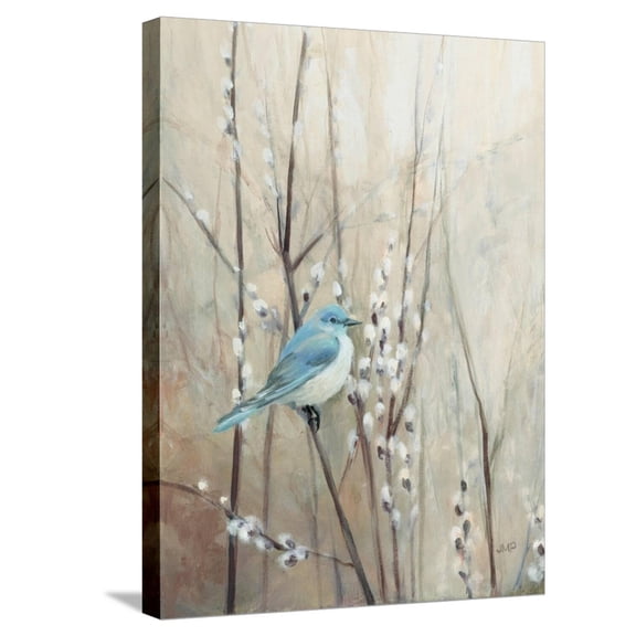 Art.com Pretty Birds Neutral IV Crop Stretched Canvas Print Wall Art by Julia Purinton, 18" x 24"