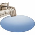 thumbnail image 2 of Round Area Rug 4ft,Watercolor Blue Gradient Washable Carpet Non-Slip Runner Accent Rugs Indoor Floor Mat for Bedroom Living Room Decor,Minimalist Style, 2 of 9
