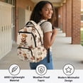 thumbnail image 6 of Yuyamidu Highland Cow Backpack for 2nd-3rd Grade Girls Ages 6-8 Cute Kids School Bag Lightweight Waterproof Multi Pocket Bookbag with Padded Adjustable Straps Back to School Gifts, 6 of 8