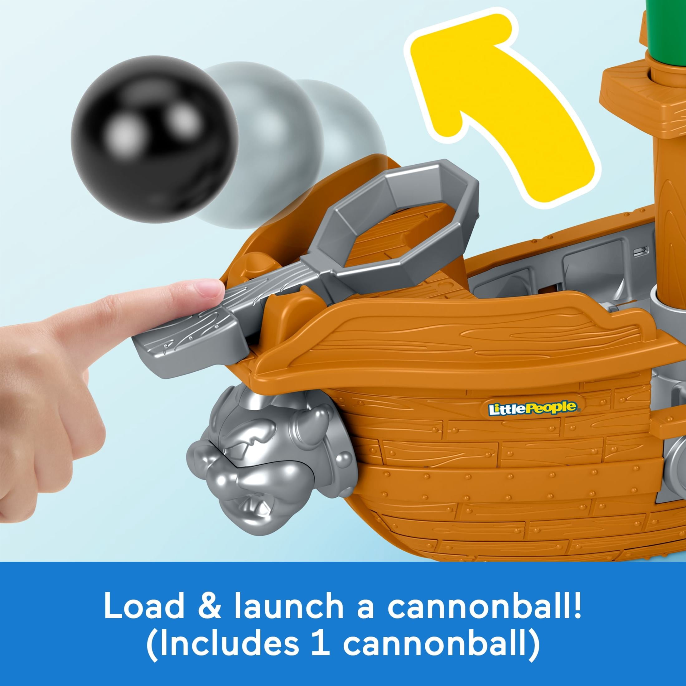 Fisher-Price Little People My Mario Bowser’s Airship & Figure Set Toddler Toy for Pretend Play