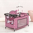 thumbnail image 4 of Bayer Design: Doll Travel Multi-Bed - Pink & White Stars - Playpen Care Center, Built-In Highchair & Mobile, Toy Accessory For Dolls Up to 18", Kid 3+, 4 of 7