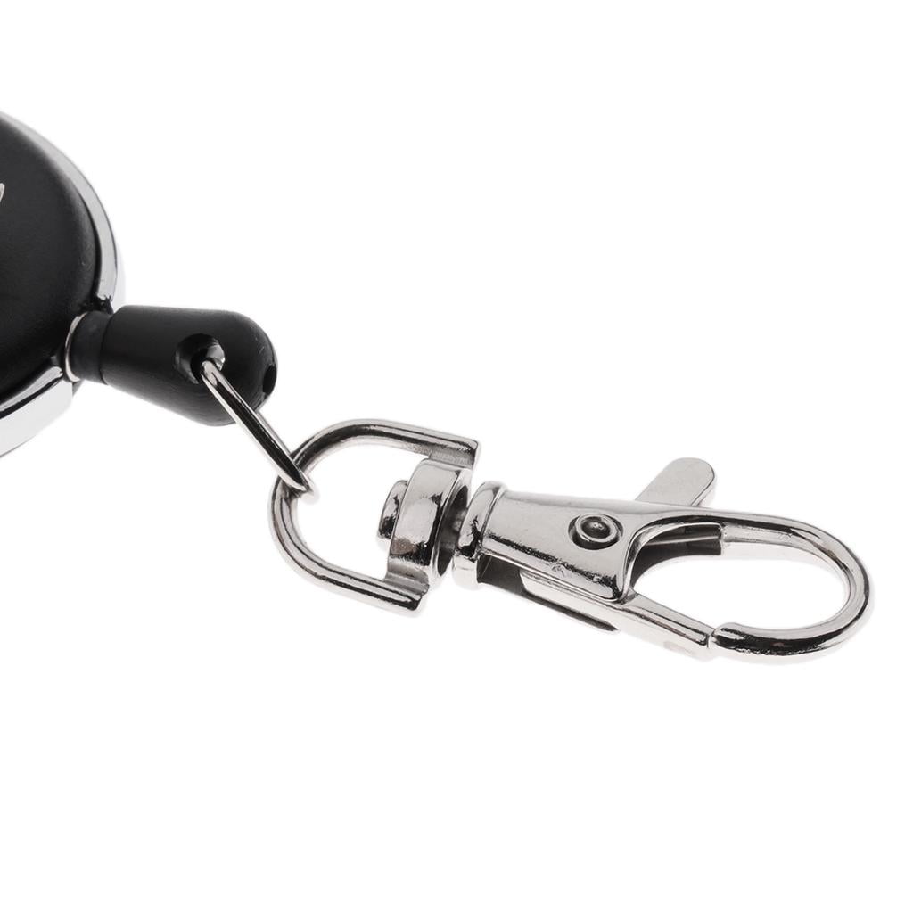 2pcs Utility Mini Key Chain Carabiner Badge Key Extendable Reel Retractor 