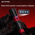 thumbnail image 5 of SKYFIRE Rechargeable LED Flashlight High Brightness, 4 Modes Yellow Blue Lens, 17hr Runtime for Camping Home Outdoor, 5 of 10