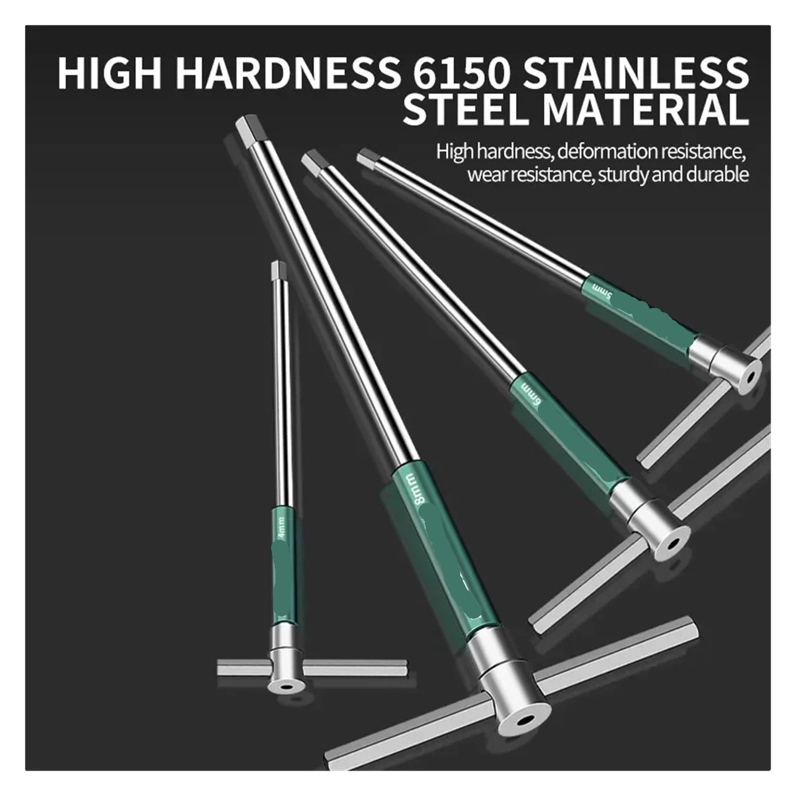 T Type Torx Screwdriver Hex Torque Wrench Chrome Hexagonal Spanner Rod Tool Extended T-Socket
