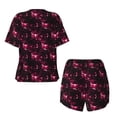 thumbnail image 5 of Picia Vintage Psychedelic Pajamas Sets for Women Soft Short-Sleeved Pjs with Lounge Shorts Two Piece Sleepwear-XX-Large, 5 of 9