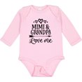 thumbnail image 3 of Inktastic Mimi and Grandpa Love Me Girls Long Sleeve Baby Bodysuit, 3 of 5