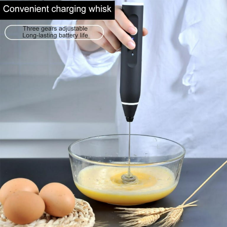 Milk Frother Handheld Battery Operated Foam Maker Electric Wand Mini Drink  Mixer with Stainless Steel Whisk and Stand for Cappuccino Coffee Latte