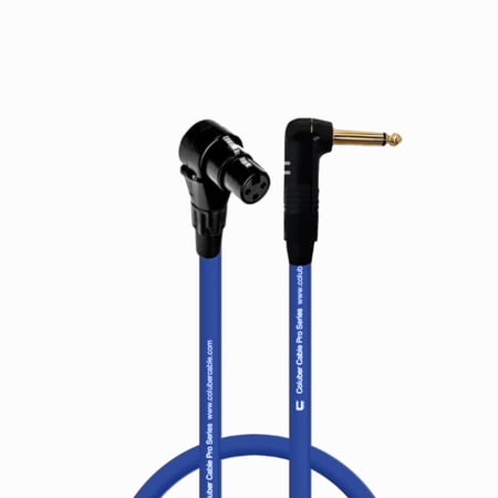 Coluber Cable Right Angle XLR Female to Right Angle 1/4" TS 3-Pin Connector
