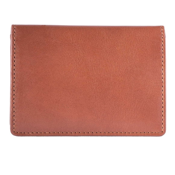 DiLoro RFID Leather Wallet for Men or Women Travel Bifold Card Holder Full Grain Cow Nappa 4"x3" Expandable to 1" Thick (Bugatti Tan)