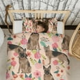 thumbnail image 3 of German Shepherd with Flowers Duvet Cover and Pillowcase Set for Single Bedding, Bedroom Accessories for Kids Teens, 3 of 5