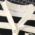 thumbnail image 6 of Coerni Girls Button Up Sweaters Wide Striped V-Neck Knit Cardigan Cute Casual Kids Preppy Sweaters Outerwewar Spring Fall Clothes, 6 of 8