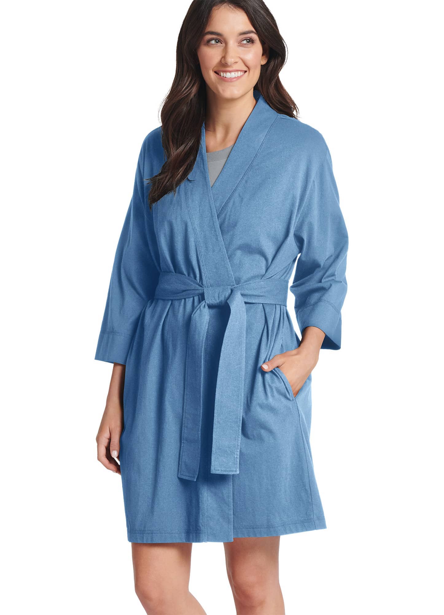 Jockey Everyday Essentials 100% Cotton Short Robe - Walmart.ca