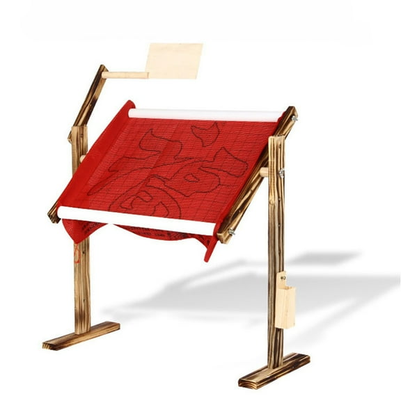 Cross Stitch Frame Stand,360° Adjustable Embroidery Rack,Wood Frame Stand Sewing Supplies,Sewing Craft Stand RackTapestry Hoops Stand Sewing Frame,40*29cm