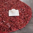 thumbnail image 7 of SAFAVIEH Mariam Leather Shag Area Rug, Red, 2'3" x 4', 7 of 7