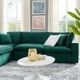 thumbnail image 5 of Sectional Sofa Set, Velvet, Green, Modern Contemporary Urban Design, Living Lounge Room Hotel Lobby Hospitality, 5 of 10