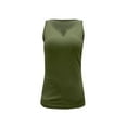 thumbnail image 3 of Green Crop Tops For Women's Summer Sleeveless Blouse Slim Fit Casual Tank Tops For Women, 3 of 3