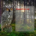 thumbnail image 4 of Solar Powered Owl Hunting Decoy Bird Scarer Deterrent  Control Garden Decor Vivid Design Solar Charging Education Aid Protects Plants Repels Birds, 4 of 8