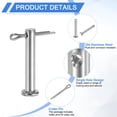 thumbnail image 3 of Paquete de 8 Pasadores de Clevis M3x10mm, Pasador de Cabeza Plana de Acero Inoxidable de Un Solo Orificio con Pasadores de Seguridad para Reparación de Mecánica de Remolques e Instalación de Muebles, 3 of 7