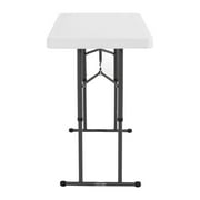 Lifetime 4 Foot Adjustable Rectangle Folding Table, Indoor/Outdoor Commercial Grade, White Granite (80160)