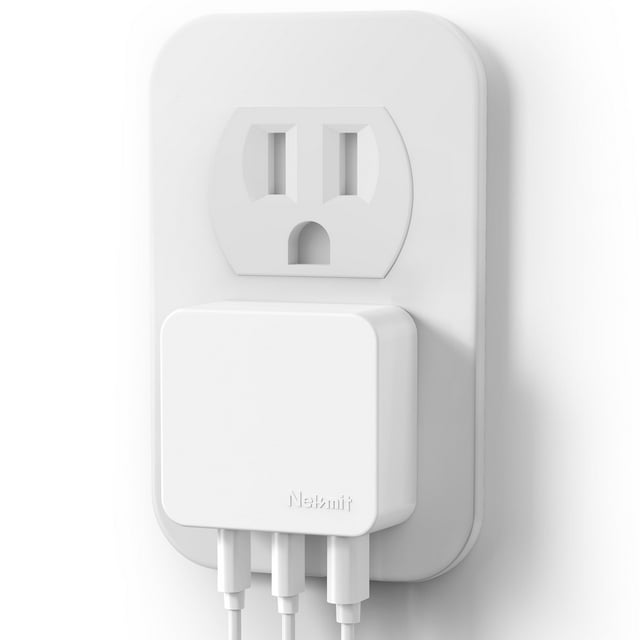 Cargador Nekmit GaN USB C de 67 W, carga rápida de 3 puertos